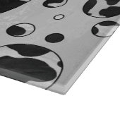 Polka Dot Kuw Schwarz-Weiß-Print Schneidebrett (Ecke)