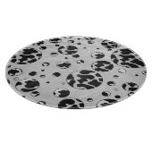 Polka Dot Kuw Schwarz-Weiß-Print Schneidebrett (Ecke)