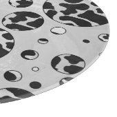 Polka Dot Kuw Schwarz-Weiß-Print Schneidebrett (Ecke)