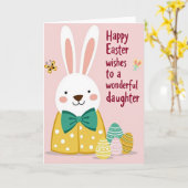 Polka Dot Lagomorph Karte (Gelbe Blume)