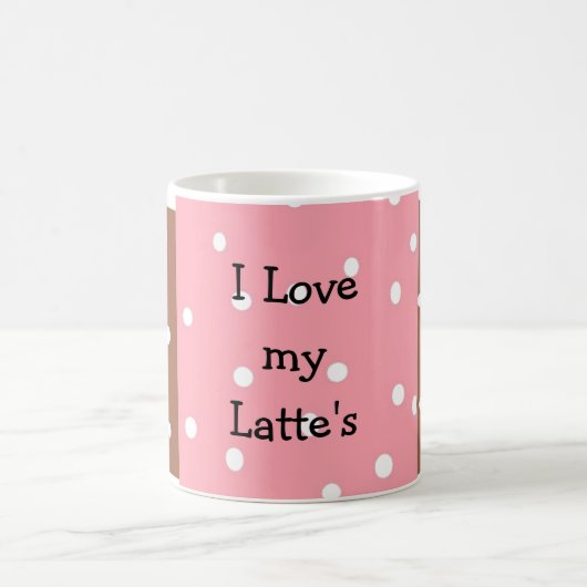 Polka Dot Latte Design Kaffeetasse (Mittel)