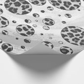 Polka Dot Leopard Schwarzweiß-Design Geschenkpapier (Ecke)