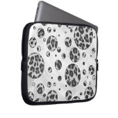 Polka Dot Leopard Schwarzweiß-Design Laptopschutzhülle (Vorne Rechts)