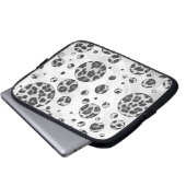 Polka Dot Leopard Schwarzweiß-Design Laptopschutzhülle (Vorne Knopf)