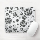 Polka Dot Leopard Schwarzweiß-Design Mousepad (Mit Mouse)