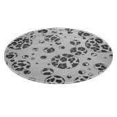 Polka Dot Leopard Schwarzweiß-Design Schneidebrett (Ecke)