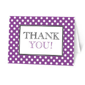 Polka Dot Lila Dankeschön Karte