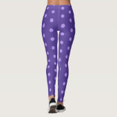 Polka Dot Lila Gemusterte Leggings (Rückseite)