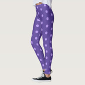 Polka Dot Lila Gemusterte Leggings (Links)