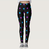Polka Dot Lila Pink Leggings (Vorderseite)
