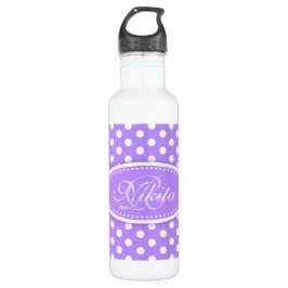 Polka dot lila- und Weißgetränkflasche Edelstahlflasche