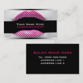 Polka Dot Lips Make-up Artist Business Cards Visitenkarte (Vorne/Hinten)
