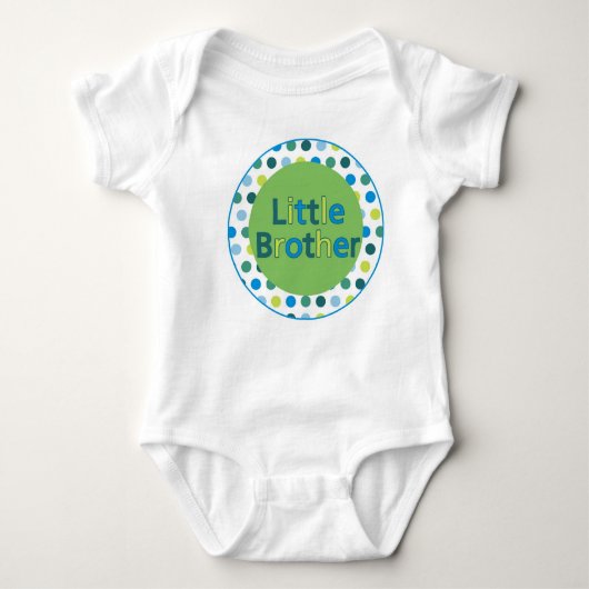 Polka Dot Little Brother Shirt oder Bodysuit (Vorderseite)