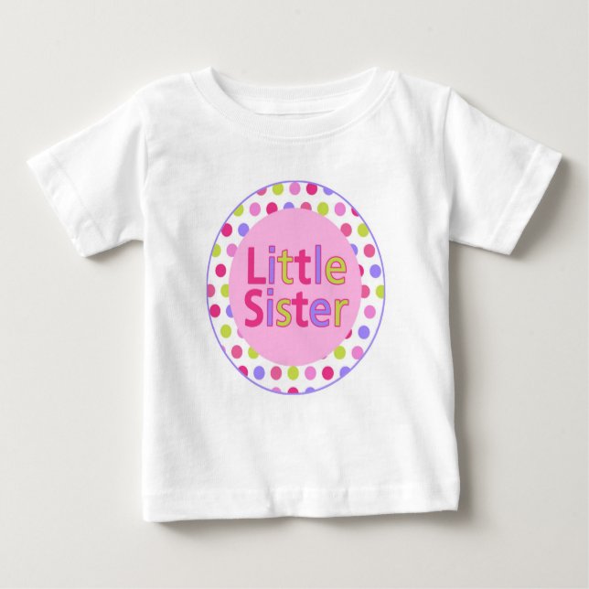 Polka Dot Little Sister Shirt oder Bodysuit (Vorderseite)