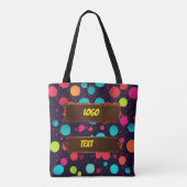 Polka Dot Logo Text Design Schulter Tasche (Rückseite)