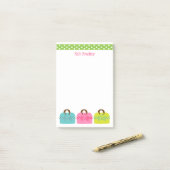 Polka Dot löst Personalisiert Post-it-Notepad Post-it Klebezettel (Auf Schreibtisch)