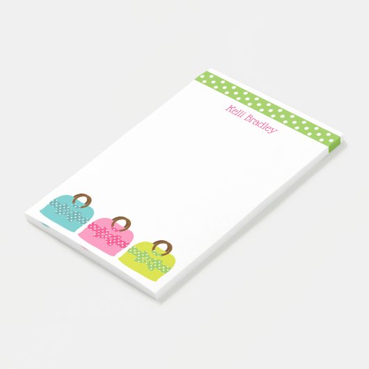 Polka Dot löst Personalisiert Post-it-Notepad Post-it Klebezettel (angewinkelt)