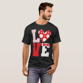 Polka Dot Love Heart Bow Tie Valentine's Day Coupl T-Shirt (Vorne ganz)