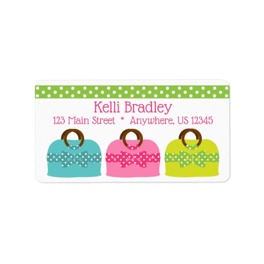 Polka Dot macht große Rücksendeadressen-Aufkleber Adressaufkleber (Vorne)