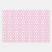 Polka Dot Mädchen Baby Shower Geschenkpapier Set (Vorderseite)