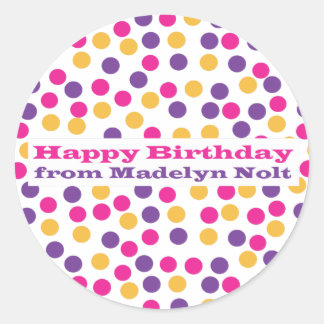 Polka Dot - Madelyn Runder Aufkleber
