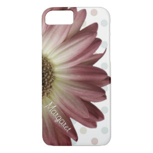 Polka Dot Marsala Wine Daisy Individuelle Name Case-Mate iPhone Hülle