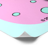Polka Dot Martini Diva Poster (Ecke)