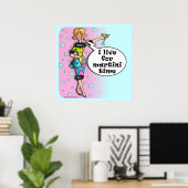 Polka Dot Martini Diva Poster (Heimbüro)