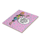 Polka Dot Martini Diva Untersetzer Fliese (Seite)