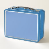 Polka Dot Metal Lunchbox (Denim Blue & Orange) (Rückseite)