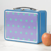 Polka Dot Metal Lunchbox (Lavender & Aqua) (Beispiel)