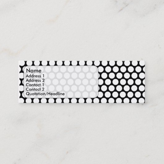 Polka-dot Mini Visitenkarte (Vorderseite)