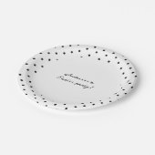 Polka Dot Minimalistisch Custom Pappteller (Schrägansicht)