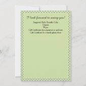 Polka-Dot mit Ribbon-Babysprinke Einladung (Rückseite)