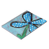 Polka Dot Mixed Media Blume Notizblock (Linke Seite)