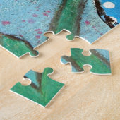 Polka Dot Mixed Media Blume Puzzle (Seite)