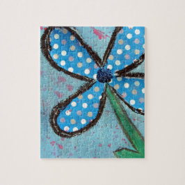 Polka Dot Mixed Media Blume Puzzle