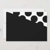 Polka Dot Modern 40. Geburtstag Einladung (Rückseite)