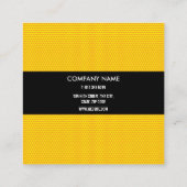 Polka dot Modern Beruflich Square Quadratische Visitenkarte (Rückseite)