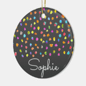 Polka dot moderne einfache Aquarellbezeichnung Wei Keramik Ornament (Links)