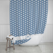Polka Dot Monogram Duschvorhang