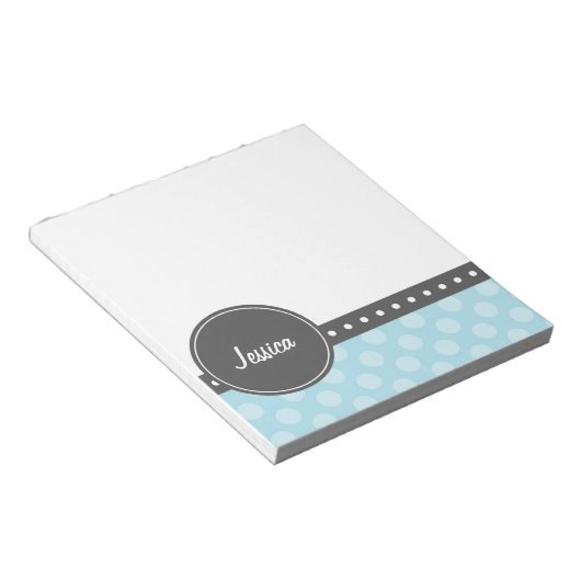 Polka Dot Monogram Notizblock (angewinkelt)