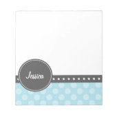 Polka Dot Monogram Notizblock (Vorderseite)
