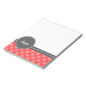 Polka Dot Monogram Notizblock (Rotiert)