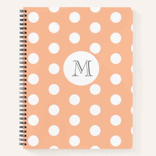 Polka Dot Monogram Notizblock (Vorderseite)
