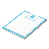 Polka Dot Monogram Notizblock (Rotiert)