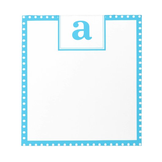 Polka Dot Monogram Notizblock (Vorderseite)