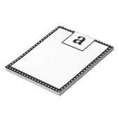 Polka Dot Monogram Notizblock (Rotiert)