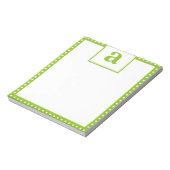 Polka Dot Monogram Notizblock (Rotiert)