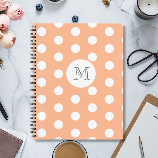 Polka Dot Monogram Notizblock